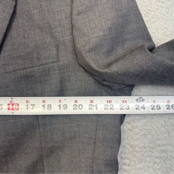 Jos A Bank Blazer Mens 44L Gray Wool 2 Button Sports Coat Office Business Casual - Picture 9 of 16
